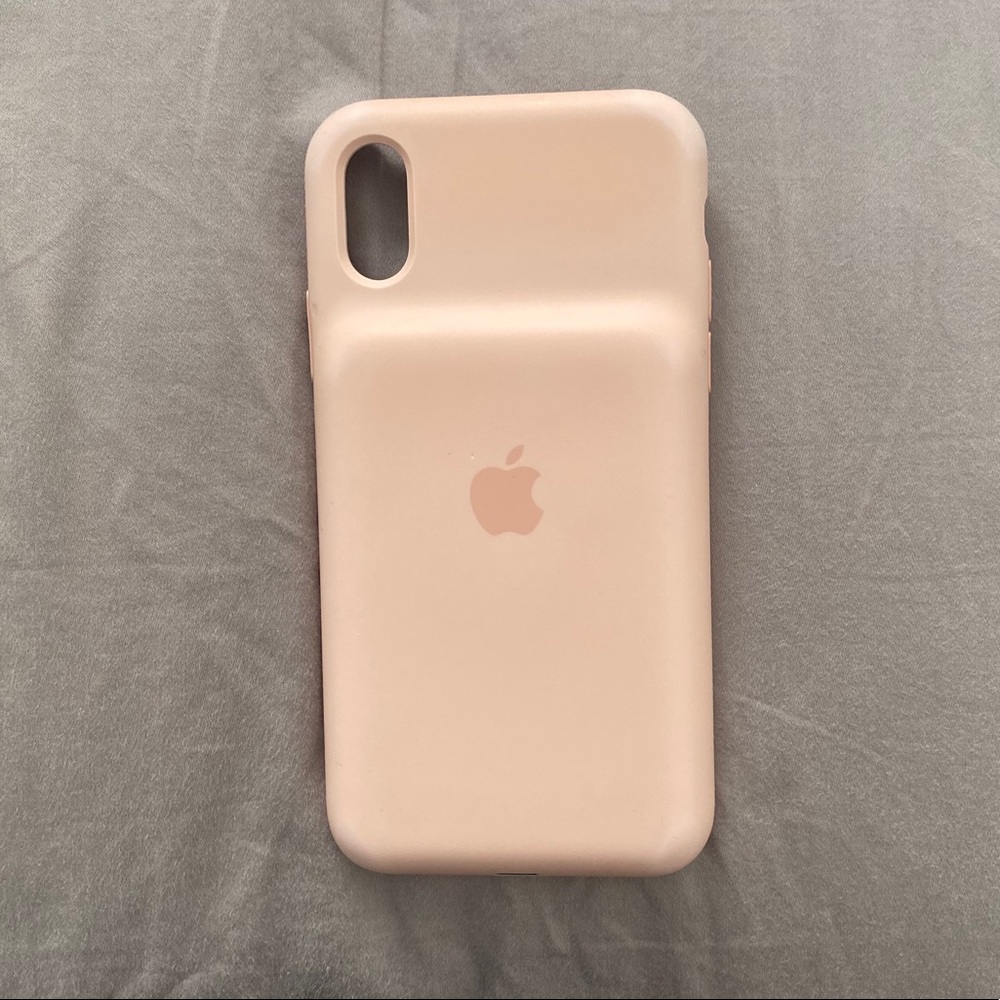 iPhone X charging case in pink